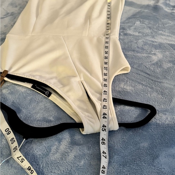 PrettyGarden Cream Asymmetrical Wrap Pencil Skirt Women’s Small NWT Midi - Picture 10 of 12